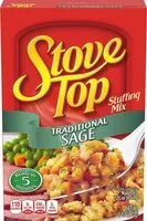 Mängden socker i Traditional sage stuffing mix boxes
