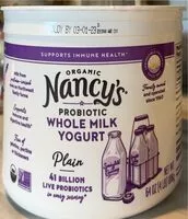 Mängden socker i Organic Nancy’s Probiotic Whole Milk Yogurt