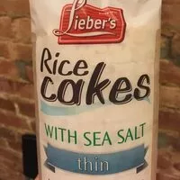 Mängden socker i Lieber's thin rice cakes with sea salt