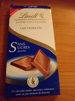 Mängden socker i Lindt lait extra-fin sans sucres ajoutés