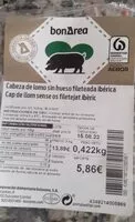 Mängden socker i Cabeza de lomo sin hueso fileteada iberica