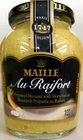 Mängden socker i Moutarde préparée au Raifort Maille
