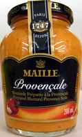 Mängden socker i Maille Moutarde Provencale 200ml