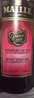 Mängden socker i Vinaigre de vin au jus de framboise