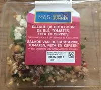 Mängden socker i Salade de boulgour, de blé, tomates, feta et cerises