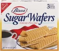 Mängden socker i Creme filled sugar wafers