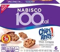 Mängden socker i Calorie thin crisps baked chocolate chip cookie snacks