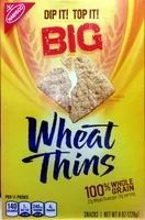 Mängden socker i Nabisco wheat thins crackers big baked 1x8 oz