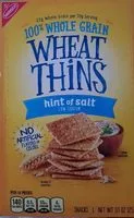 Mängden socker i Nabisco wheat thins crackers hint of salt 1x9.100 oz