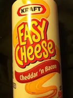Mängden socker i Nabisco easy cheese pasteurized cheese snack bacon 1x8.000 oz