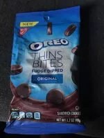 Mängden socker i Oreo thin bites cookies dipped original 1x1.7 oz