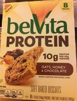 Mängden socker i Oats, honey & chocolate protein soft baked biscuits, oats, honey & chocolate
