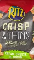 Mängden socker i Crisp & Thins Cream Cheese & Onion