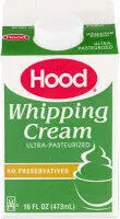 Mängden socker i Whipping cream