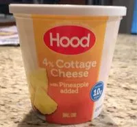 Mängden socker i 4% Cottage Cheese w/ Pineapple