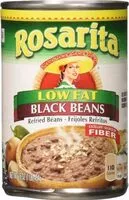 Mängden socker i Low fat refried black beans