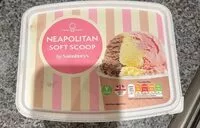Mängden socker i Neapolitan soft scoop