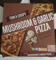 Mängden socker i Mushroom and garlic pizza