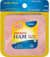 Mängden socker i Oscar mayer lean smoked ham with water added