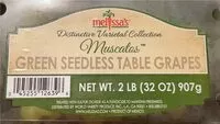 Mängden socker i Green seedless table grapes