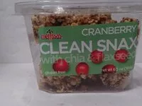 Mängden socker i Cranberry clean snax with chia & flaxseed