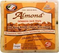Mängden socker i Almond, Cheese Alternative, Jalapeno Jack