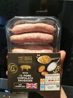 Mängden socker i 12 Porc Chipolata Sausages