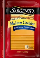 Mängden socker i Medium Cheddar Natural Cheese