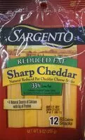 Mängden socker i SargentoReduced Fat Natural Sharp Cheddar Cheese Sticks