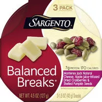 Mängden socker i Balanced breaks monterey jack cheese