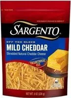 Mängden socker i Shredded Natural Cheddar Cheese