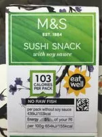 Mängden socker i Sushi snack