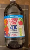 Mängden socker i 4X concentrated summer fruits squash