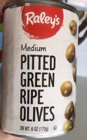 Mängden socker i Medium pitted green ripe olives