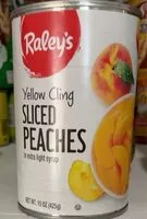 Mängden socker i Yellow cling sliced peaches in extra light syrup