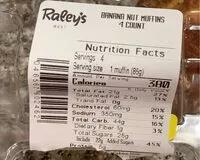 Mängden socker i Banana Nut Muffins