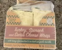 Mängden socker i Turkey, spinach, and swiss cheese wrap