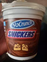 Mängden socker i Yocrunch, low fat yogurt with snickers, vanilla