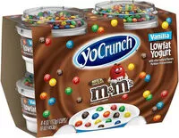 Mängden socker i Yocrunch m&m's vanilla low fat yogurt