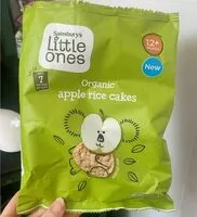 Mängden socker i Organic apple rice cakes