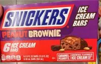 Mängden socker i Snickers peanut brownie ice cream bara