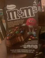 Mängden socker i M&ms cookie sandwich