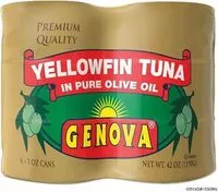 Mängden socker i Yellowfin tuna in pure olive oil