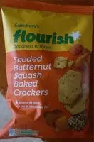 Mängden socker i Seeded butternut squash baked crackers