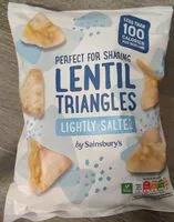 Mängden socker i Lentil triangles, lightly salted