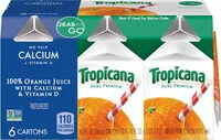 Mängden socker i Grab and go no pulp calcium & vitamin d pure orange juice