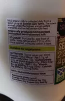 Mängden socker i Organic semi-skimmed milk