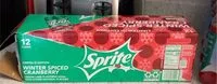 Mängden socker i Sprite Winter Spiced Cranberry