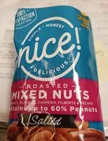 Mängden socker i Nice roasted mixed nuts