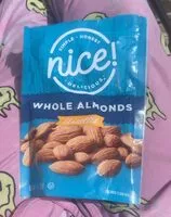 Mängden socker i Whole almonds unsalted